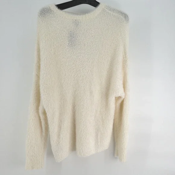 Torrid Ivory Fuzzy Yarn Crop Pullover Sweater - Women's Plus Size 1X 14-16 NEW - Picture 4 of 7